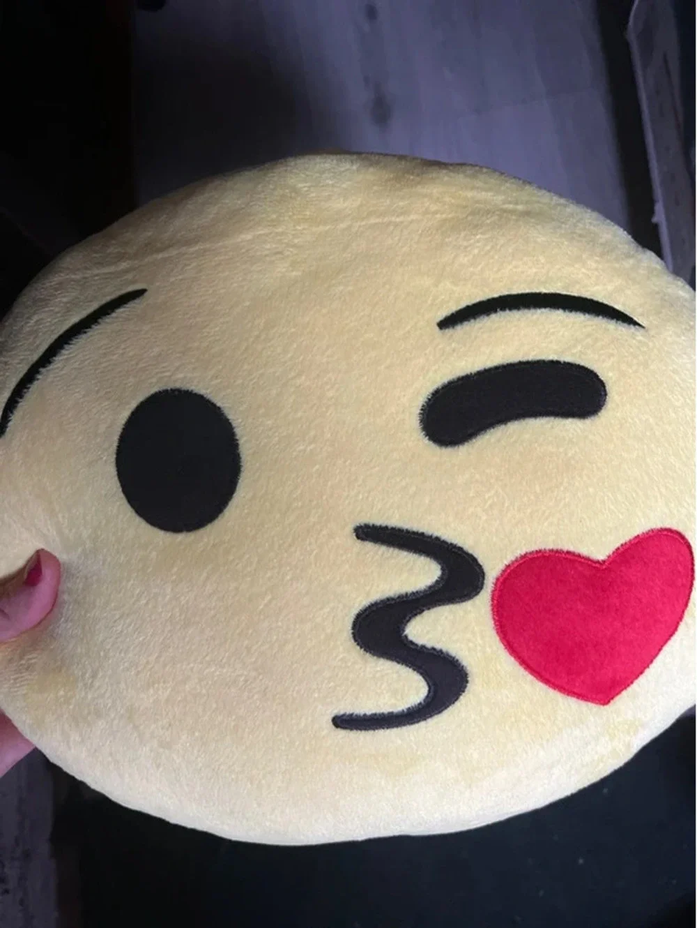 2 emoji pillow smilie face 11”